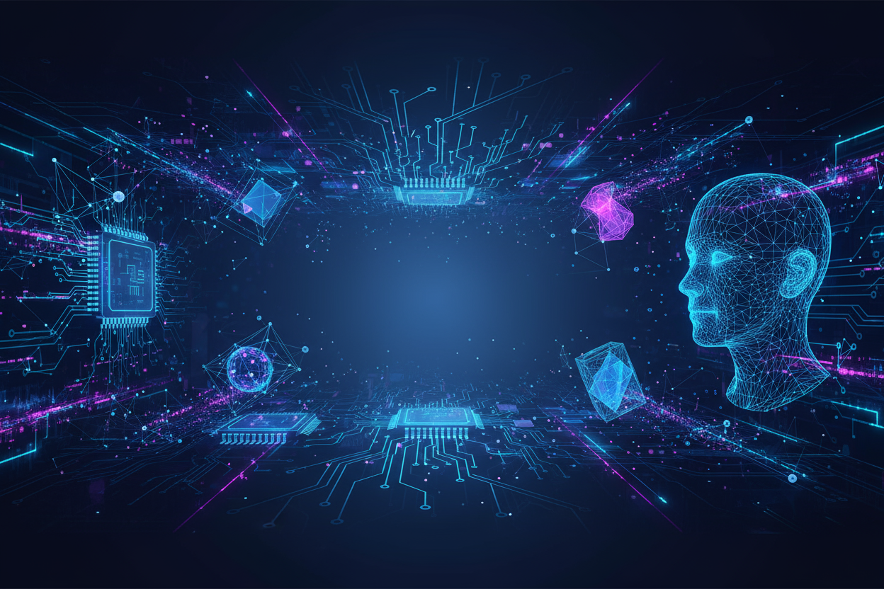 size:3200*750
content: CTA background wallpapaer, theme is the AI and graphics randering